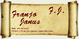 Franjo Janus vizit kartica